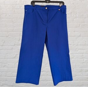 NWT Rekucci Women's Easy Fit Comfort Capri Sapphire Blue size 16